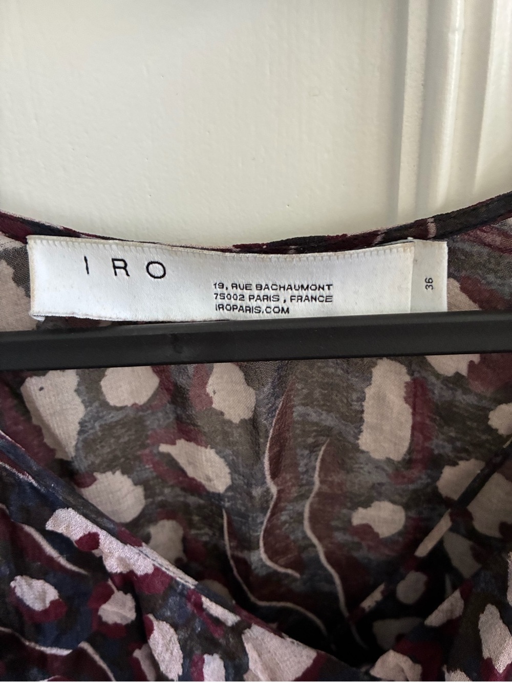 IRO patterned semi sheer flowy blouse - Picture 2 of 5